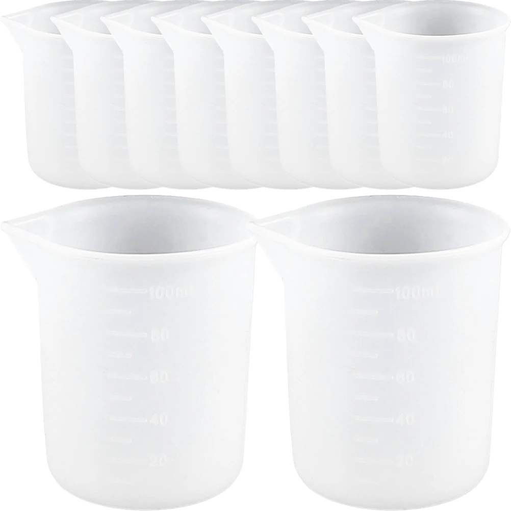 

Silicone Measuring Cups for Epoxy Resin Crafts Mixing Graduated Easy Clean Non Stick Jewelry Making DIY Projects Tools