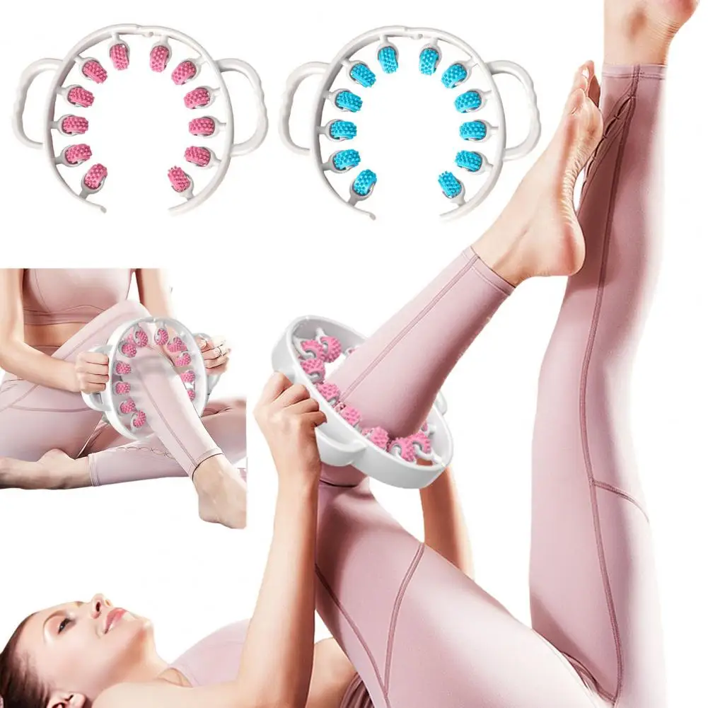 

Массажер для ног, многофункциональный 12-колесный массажный ролик с полным покрытием для рук, талии, ног, релаксация мышц, ручной массажный аппарат