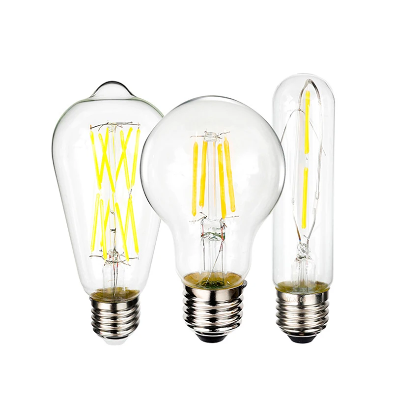 LED Bulb Lamps 220V E27 4W 6W 8W 12W Led Retro Filament Light ST64 G45 G80 G95 G125 T45 A60 Lamp Bulb Living Room Home Lighting