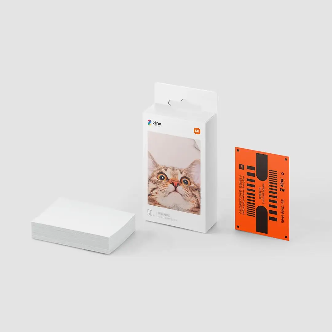 Xiaomi Mijia Zink Pocket Printer Paper Self-Adhesive Photo Print 100/50 Sheets 3inch Mini Printer Paper With Calibration Card