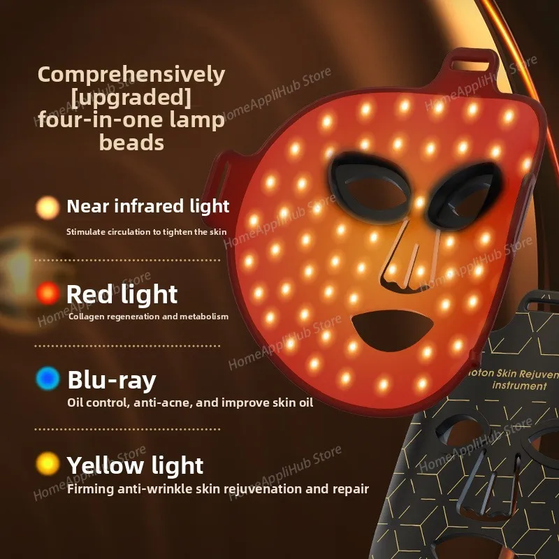 Silicone Milk Photon Skin Rejuvenation Mask - Red and Blue Light Facial Beauty Spectrum Device beauty tools