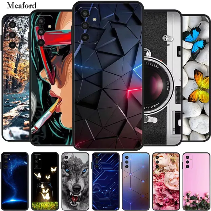 For Samsung Galaxy M13 Case Soft Silicone TPU Phone Cover Animals Back Case for Samsung M 13 Funda SM-M135F Protector Capa Coque