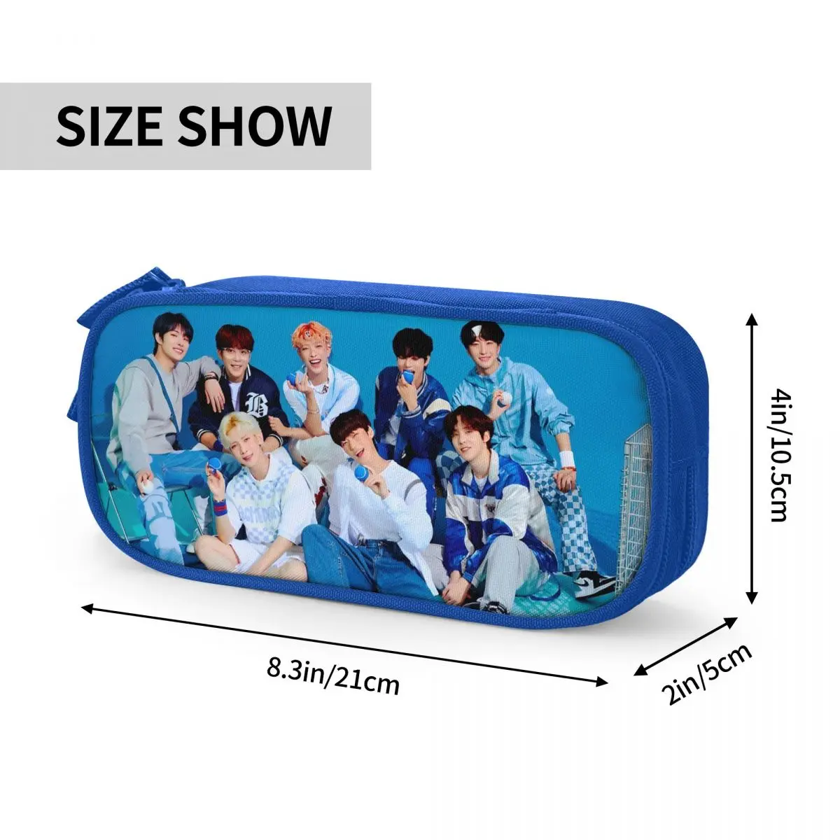 Imagem -06 - K-pop Star Singer Idol Pencil Case para Meninas e Meninos Pen Box para Estudantes Bolsas de Lápis de Grande Capacidade A-ateez Atiny Novo