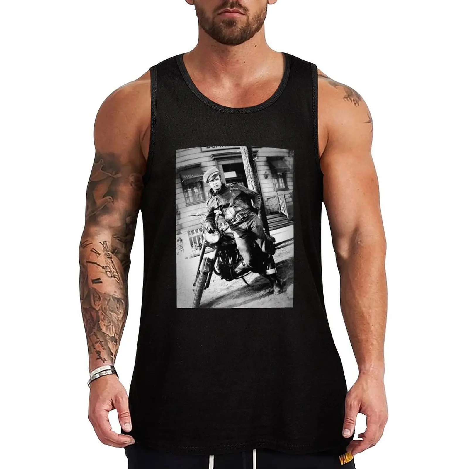 

Marlon Brando - BW Vintage - D53 Tank Top Soft Basic Tank Top Breathable Sleeveless Daily Shirt
