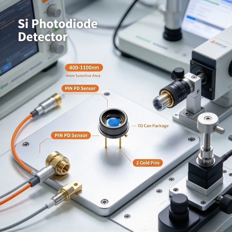 400-1100nm 4mm Si Silicon Photodiode Detector PIN PD Photosensitive TO Can Package NSP4