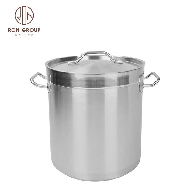 High Quality Commercial Catering Restaurant Kitchenware Stockpot Heavy Duty Stainless Steel Cookware Cooker Saucepan Soup Pot