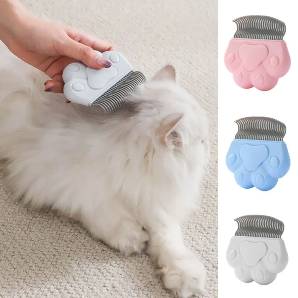 Dog Grooming Comb Flea Tick Comb Self Cleaning Hair Remover Brush Cat Massage Comb Portable Pet Cleaning Grooming Tool