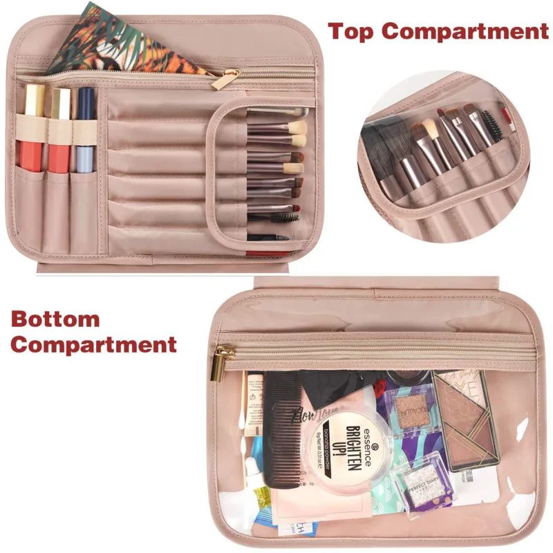 New PU Leather Makeup Bag Large Capacity Travel Tote Waterproof Cosmetic Bag Toiletries Storage Bags Ladies Beauty Bag Organizer