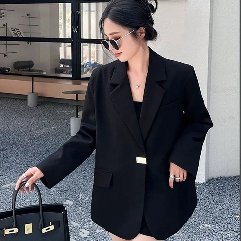 New Senior Design Sense Apathetic Early Spring Suit Jacket Women Spring Autumn Dress Loose Oversize Casual Suit Women Clothing