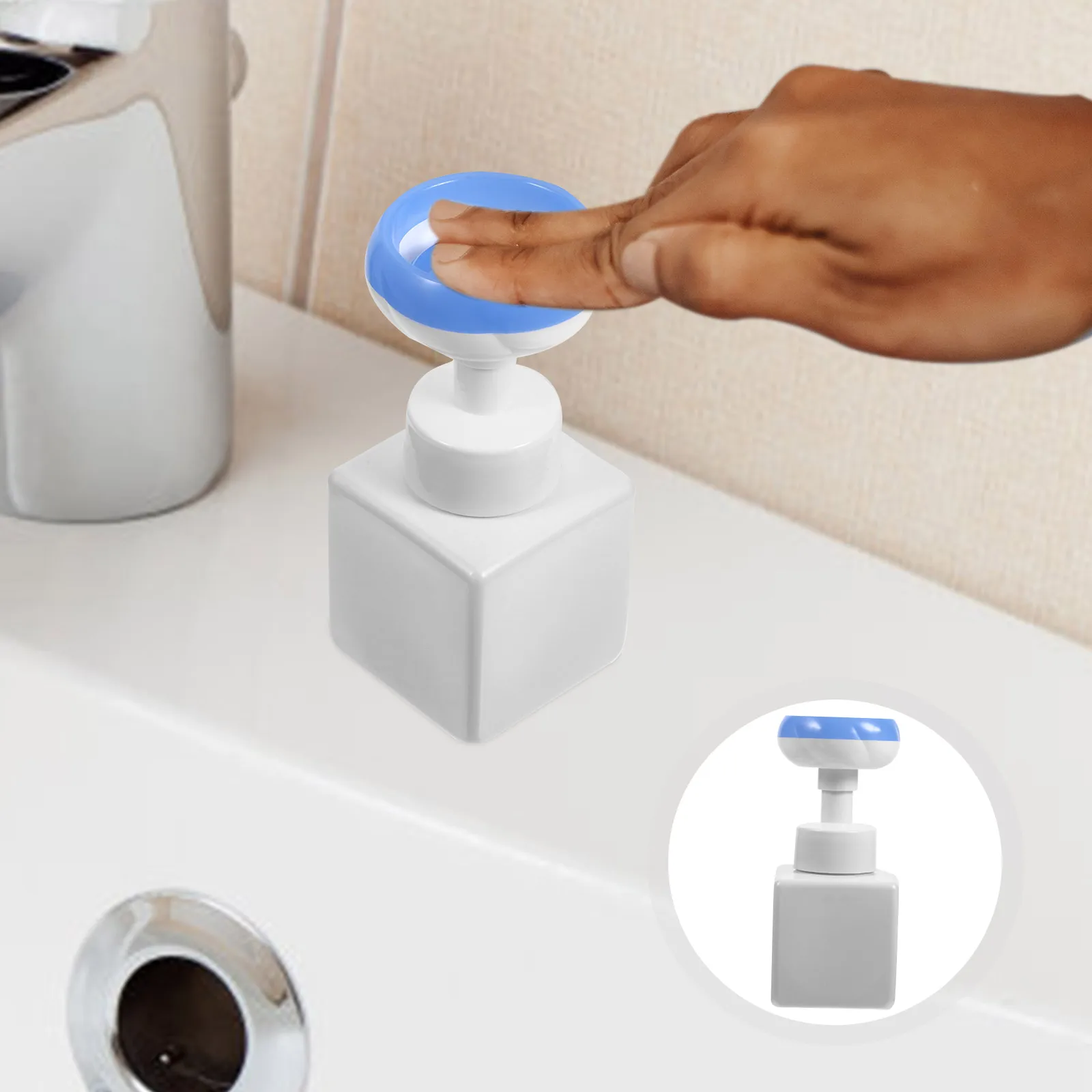 

250ML Foaming Soap Dispenser Refillable Press Bottle for Body Wash Shampoo Leakproof Bathroom Hand Dish Liquid Pump