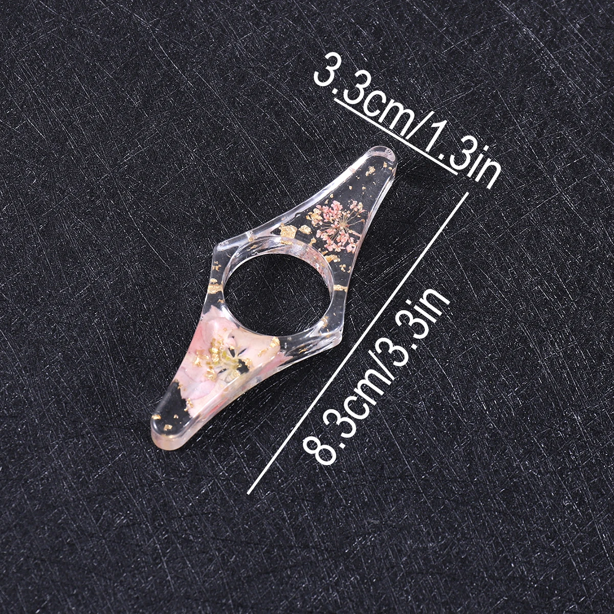 Creative Rounded-Corner Dried Flower Resin Thumb Book Stand, Portable Reading Book Divider Tool, Suitable for Adults and Student