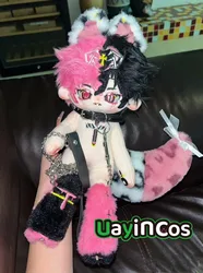 Pink Leopard Print Island Master Devil Stuffed 30CM Long legs Animal Tail Plushies Plush Cotton Doll Clothes Anime Figure Toy  K