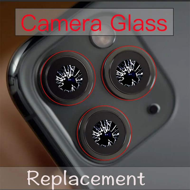 Rear Back Camera Glass Lens Replacement for iPhone 12 13 Mini 14 15 Plus Pro Max With Adhesive Tape