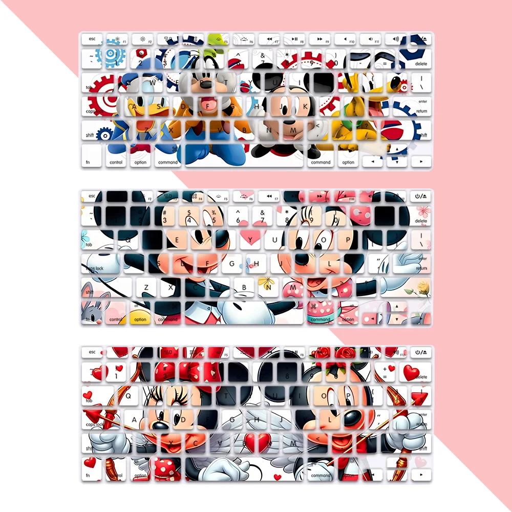 

Mickey Minnie US Layout Soft Silicone Keyboard Cover for Macbook pro A1278 A1286 Retina A1425 A1502 A1398 Air A1369 A1466