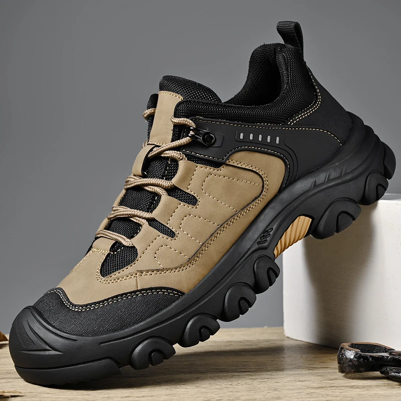 

Autumn and winter men's high top oversized outdoor hiking shoes, short distance travel shoes, height increasing casual breathabl