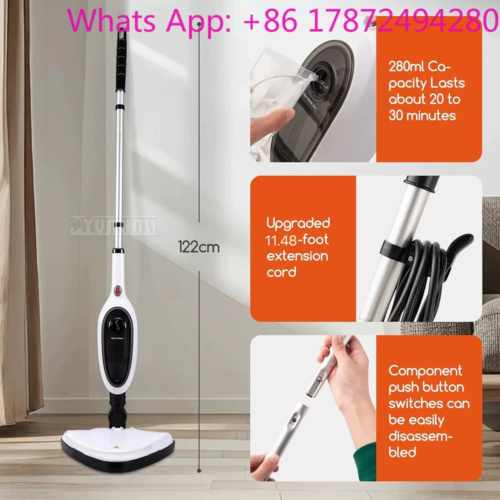 Household Steam Mop Handheld High Temperature Cleaning Mop Multifunctional Steam Electric Mop