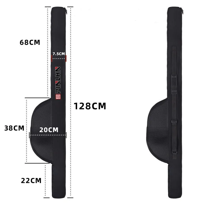 New Portable Fishing Rod Bag With Shoulder Strap Folding Fishing Pole Reel Bag 118/128cm Fishing Pole Case Fishing Organizer image 5