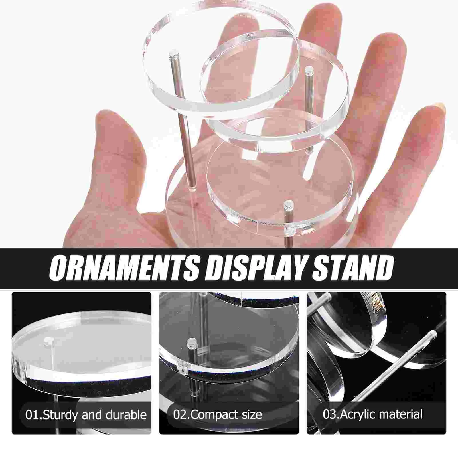 Display Shelves Acrylic Stand Ornament Holder Watch Showing Rack Earrings Jewelry Retail Shop Multi-Layer Transparent Trinket