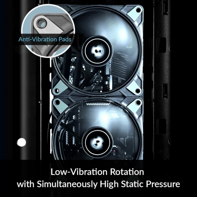 ARCTIC P12 Max، مروحة حافظة 120 مم عالية الأداء، يتم التحكم فيها PWM 200–3300 دورة في الدقيقة، تحسين الضغط الثابت، محمل ديناميكي سائل