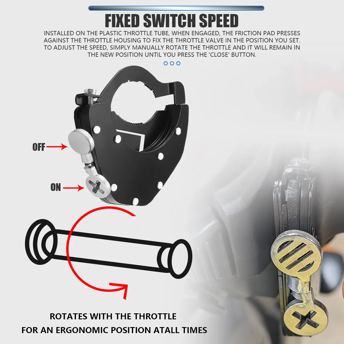 Motorcycle Cruise Control Throttle Assist Motorbike Handlebar Lock Top Bottom KIT For Fantic Caballero BMW Suzuki Yamaha Honda