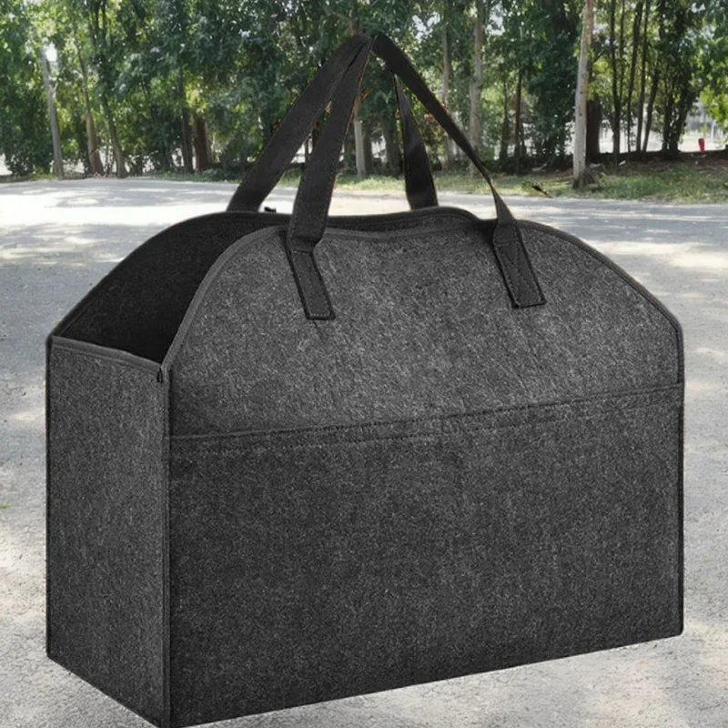 سعة كبيرة الحطب حقيبة التخزين المحمولة دائم مقاوم للماء مقاومة للخدش سجل الناقل في الهواء الطلق التخييم الخشب تسجيل حقيبة #2