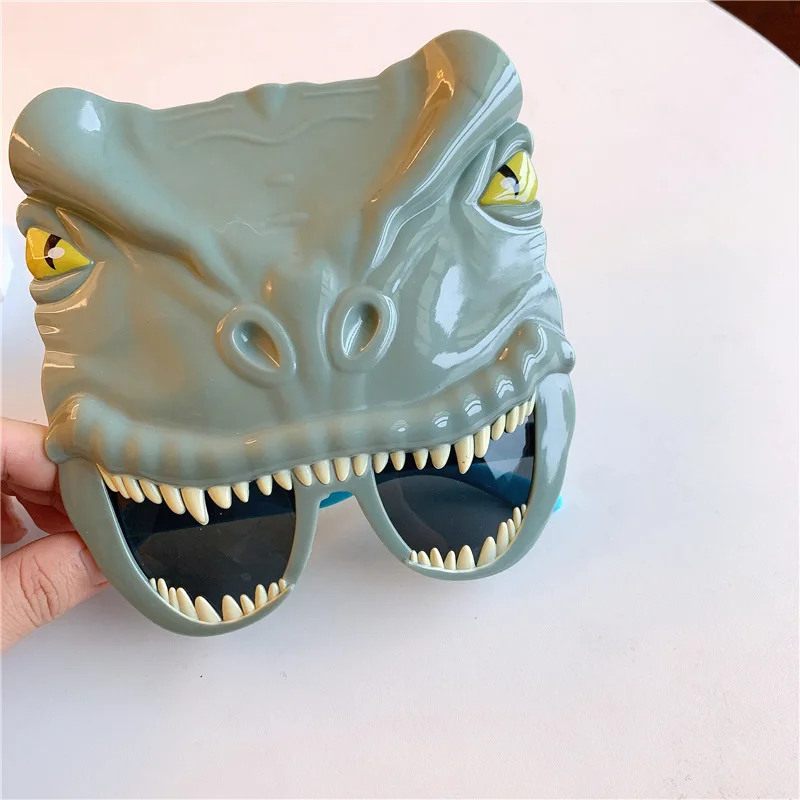 Dinosaur Sunglasses Funny Cartoon Dinosaur Glasses Children Costume Birthday Party Cute Sunglasses Photography Props for Cosplay