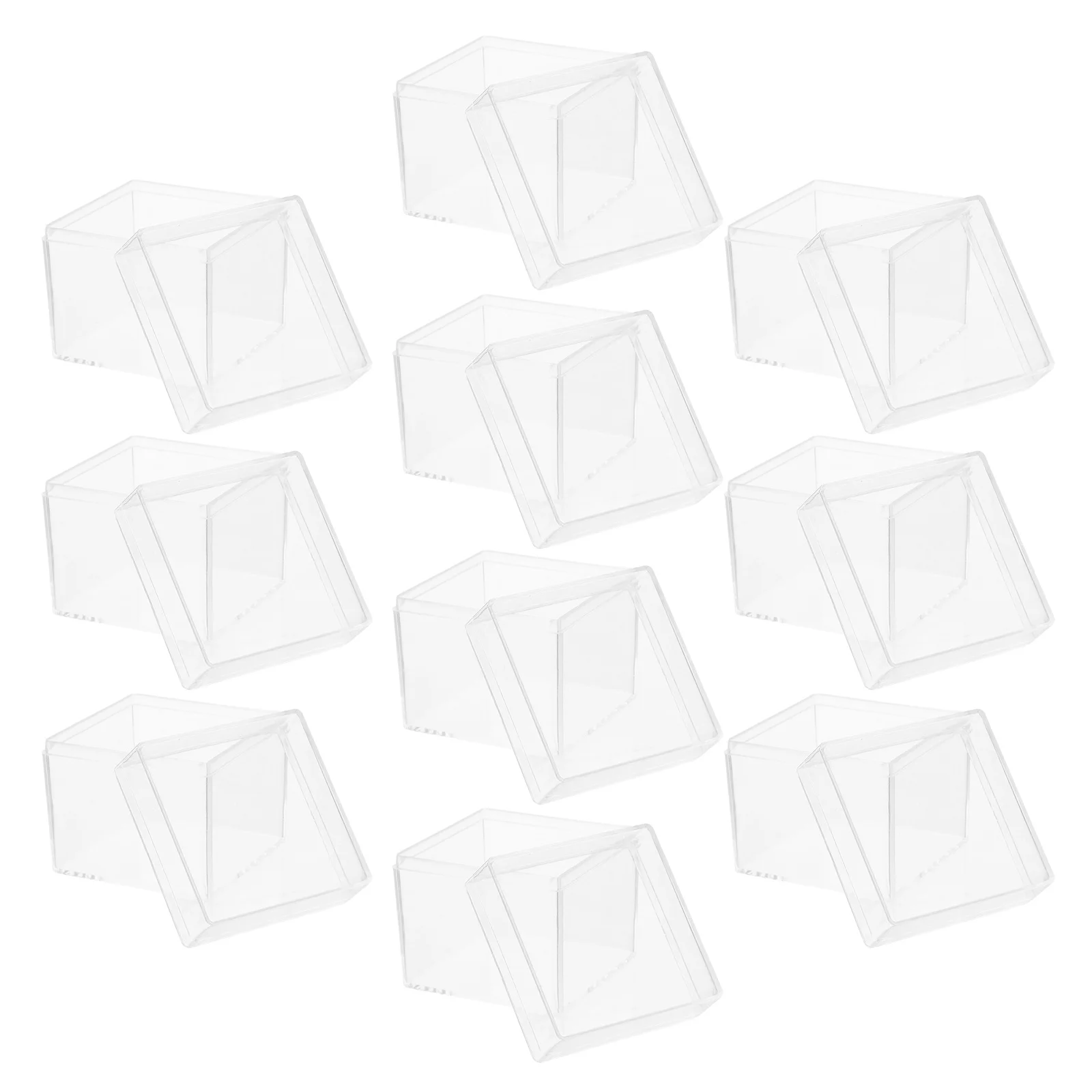 

24pcs Square Transparent Boxes 1.97X1.97X1.97 Inch Clear Plastic Cube Containers Lid For Jewelry Candy Storage Party Favors