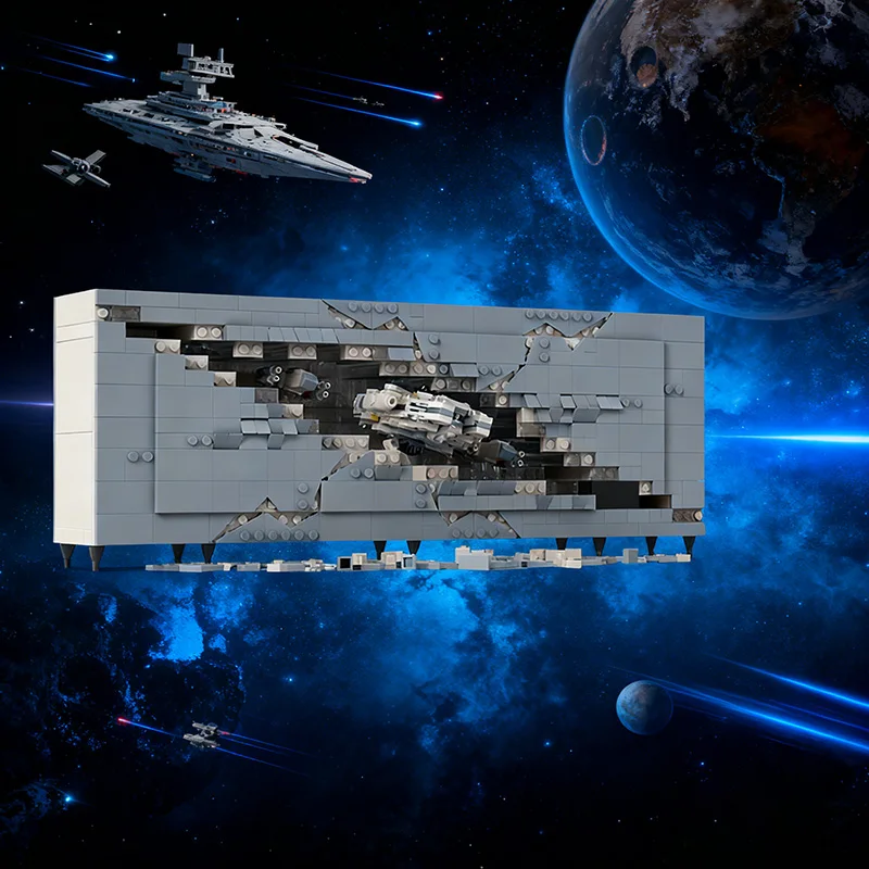 821-teiliges Personalisiertes Weltraum-Spielzeug Micro Diorama: Narrow Rift Konzept Teil I MOC Anpassbares Modulares Bausatz-DIY-Spielzeug Weihnachtsgeschenk