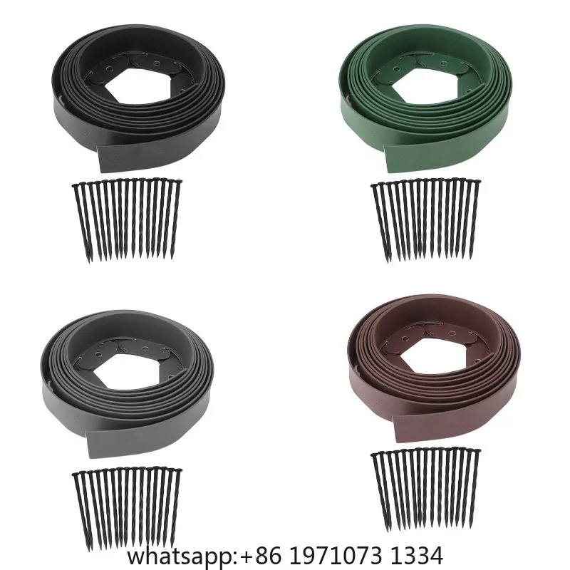Landscape Edging Kit Easy To Install  Kit Weatherproof Flexible Easy To Cut with 30 Spikes for Garden