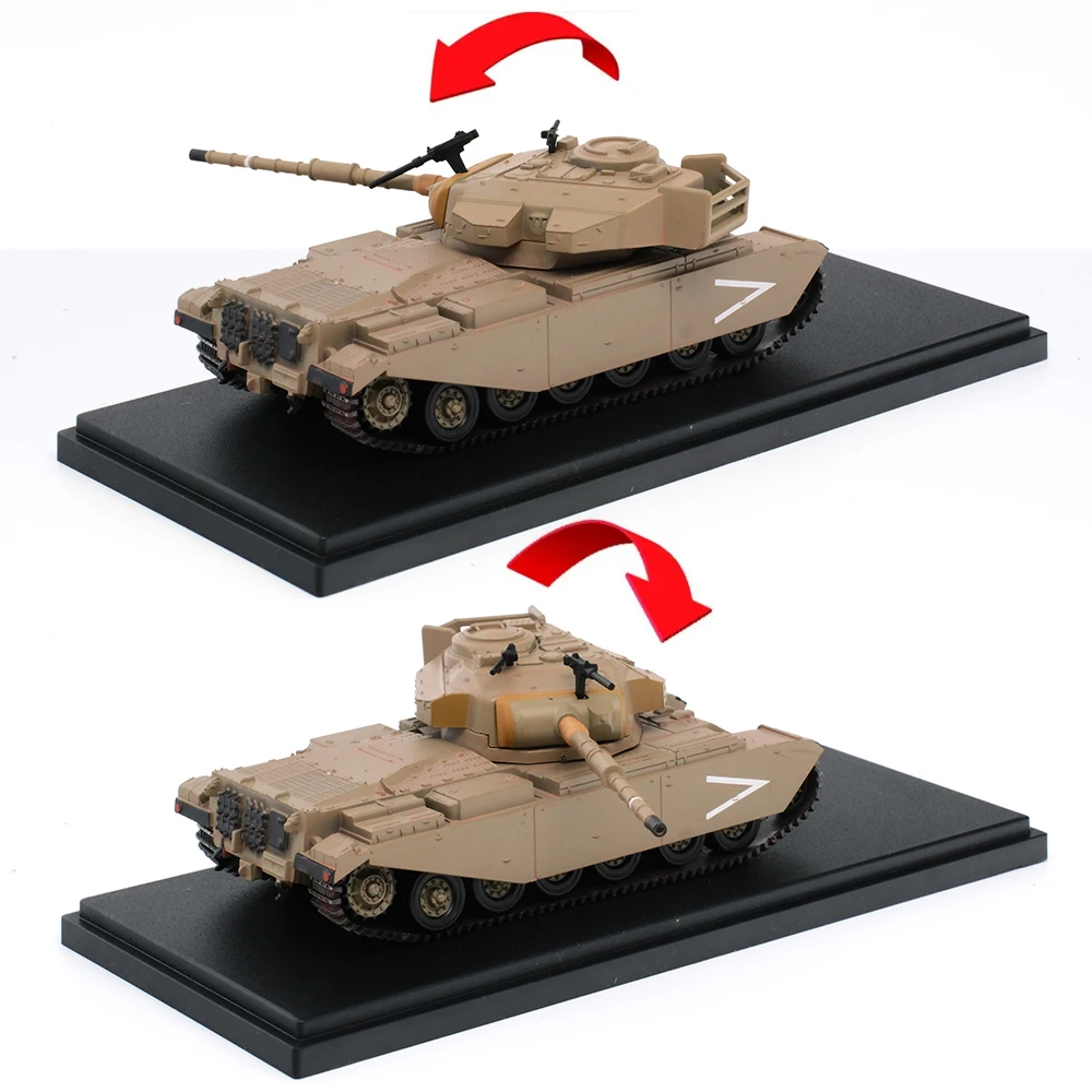 1/72 British Centurion Schottkar Main Battle Tank Model Battery Turnable Collectible Ornament Kids Toys Car Collection