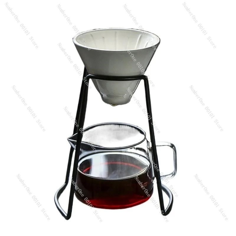 Home Coffee Pour Over Set A5L Manual Drip Coffee Maker Kit Glass Server Filter Paper Filters Brewing Rack Stand Complete Starter