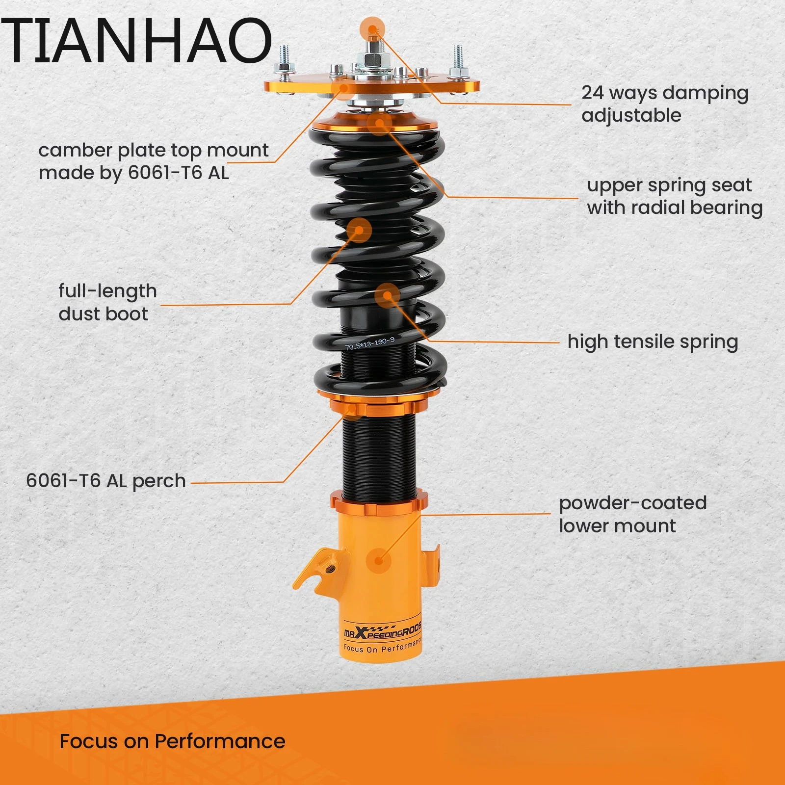 24 Way Adjustable Damper Coilovers For Forester 03-08 SG Suspension Kit