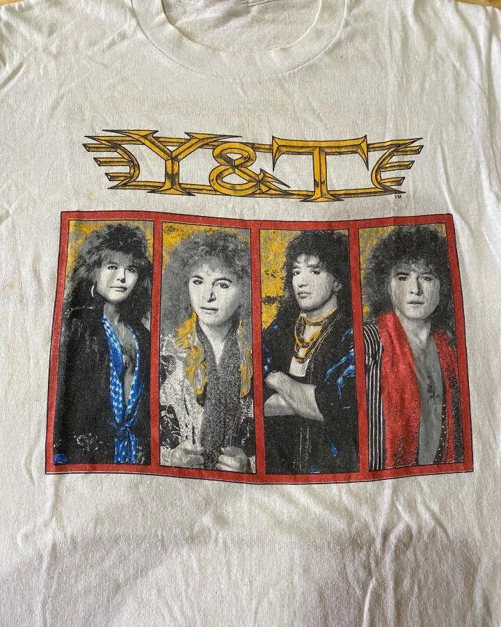 Y&T Members T-Shirt Short Sleeve Cotton White Men Full Size S to 5XL BE1987