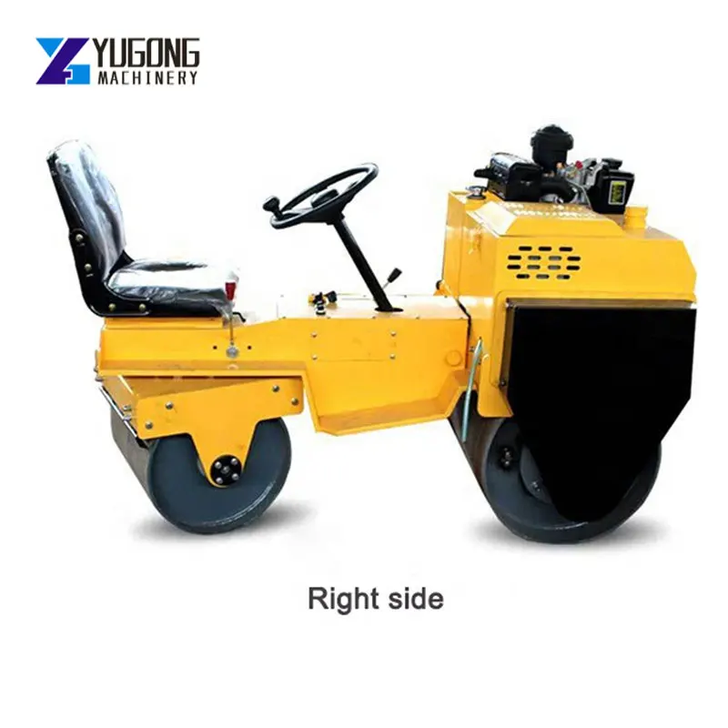 YUGONG CE Hydraulic Drive 1000kg Road Roller Compactor Vibration Frequency 70HZ Exciting Force 50KN for On Sale