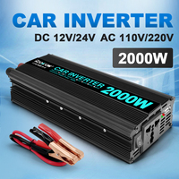 Rddspon Car Inverter DC 12v 24v To AC 110v 220v Modified Sine Wave Inverter LCD Display Auto Power Converter For Home Camping