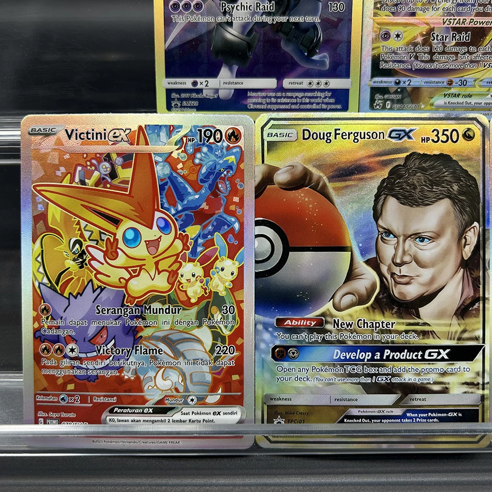 DIY PTCG-verzamelkaart Mewtwo Vstar GG044/GG70 Crown Zenith: Galarische galerij Holo TCG-foliekaart Brekingskleur Flash-geschenken