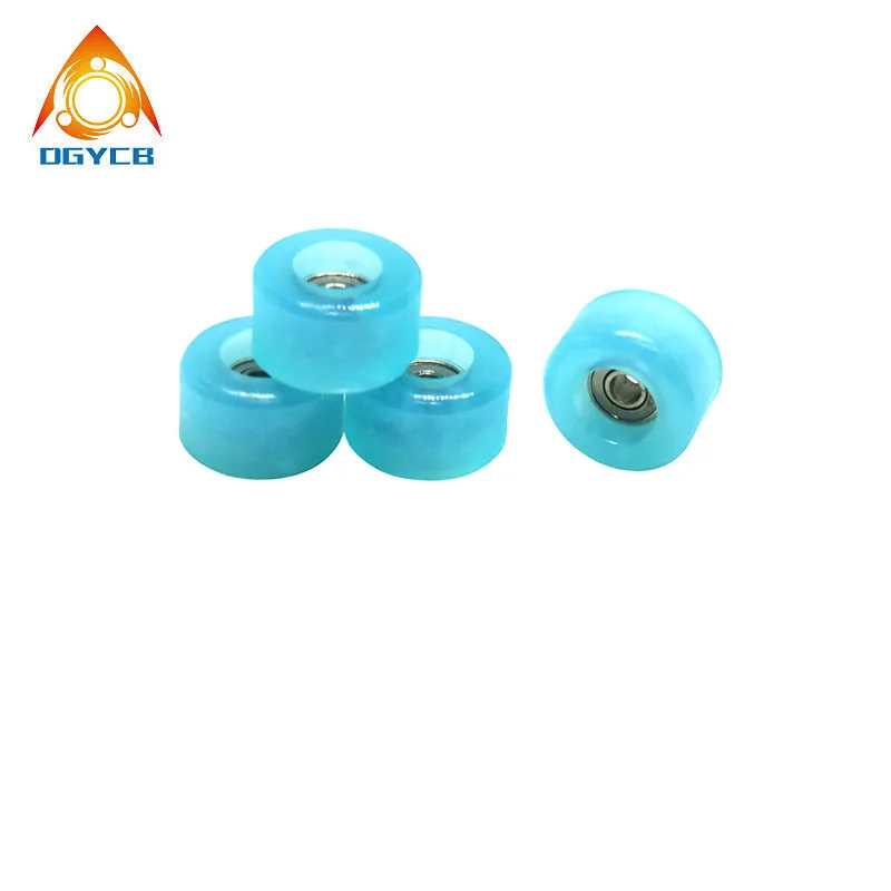 4pcs OD 7.6mm PU Coated Fingerboard Wheels 1.5x7.6x5 PU6817.6-5 High Speed Finger Skateboard Pulley 1.5*7.6*5 No Grease Roller