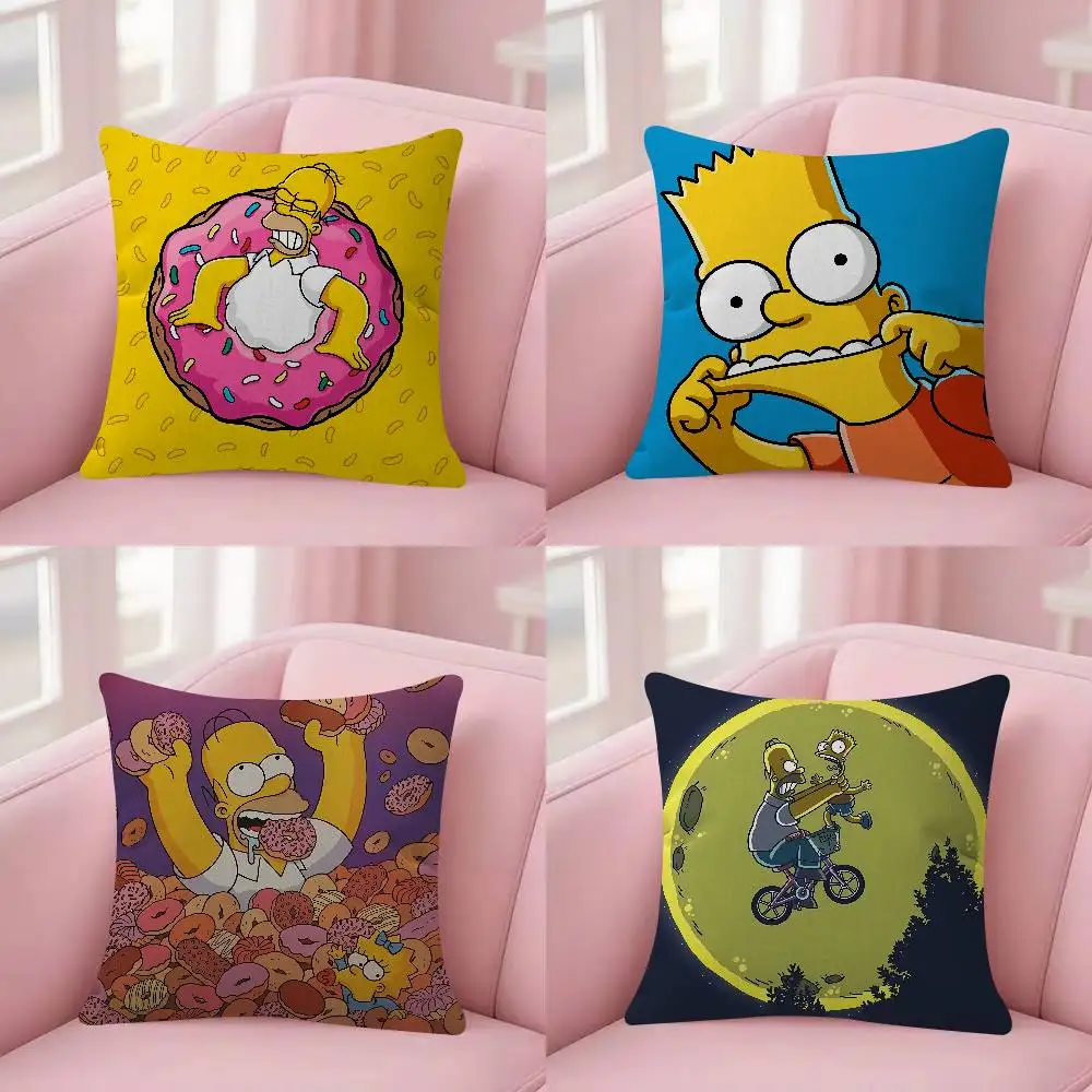 Cartoon T-The S-Simpsonss-s Pillow Anime Pillow Sofa Bed Head Pillow Cover Cushion Cover Fashion 30x30 40x40 45*45cm