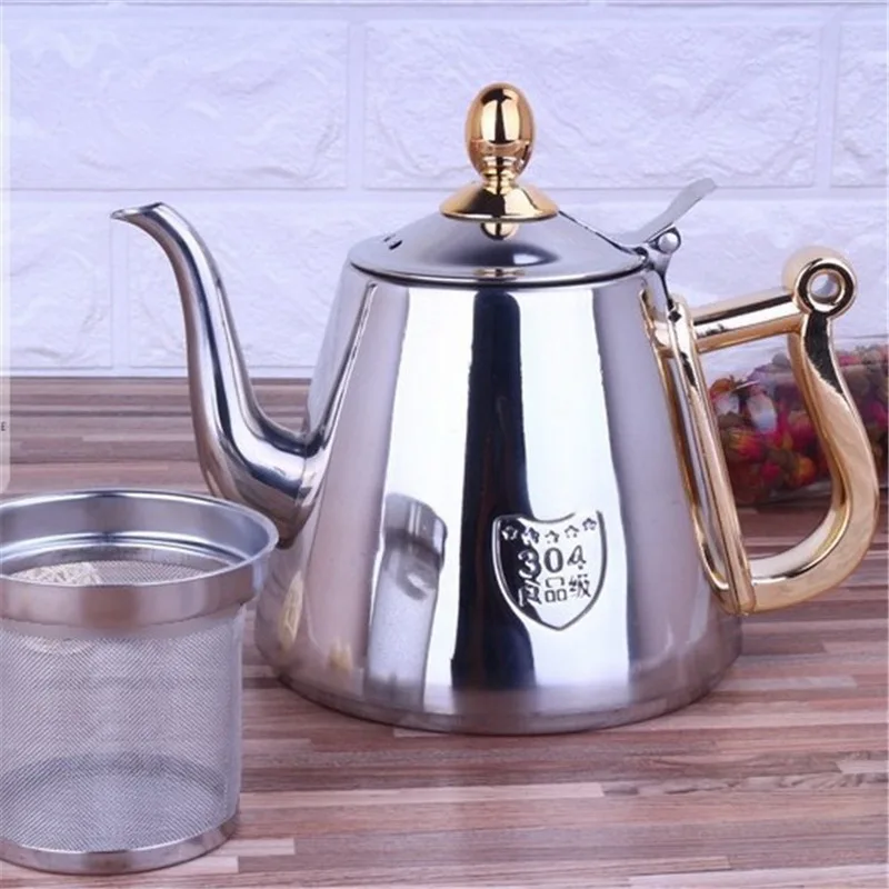 Thick 1.2L SUS304 stainless steel coffee pot water bottle tea device french press coffee pot milk fashion pot