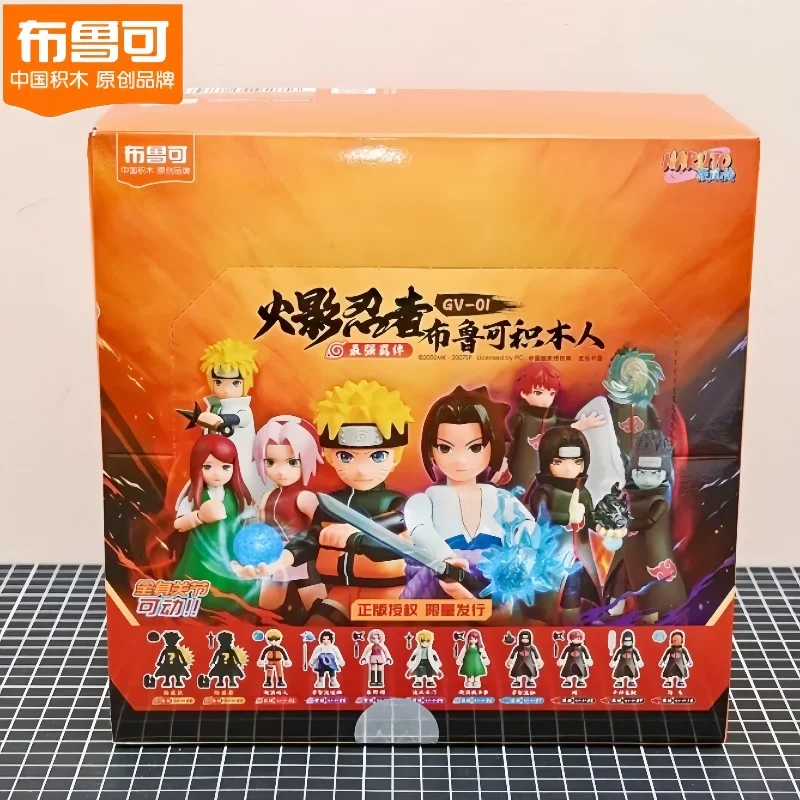 

New Blokees Naruto Action Figure Uzumaki Naruto Kakashi Uchiha Sasuke Anime Figura Toy Blind Box Children'S Toy Gift