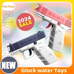 Summer Kids Water Gun Toys for Glock Pistol Shooting Toy Gun Full Automatic Shooting Water Beach Parent-child Interactive Toys