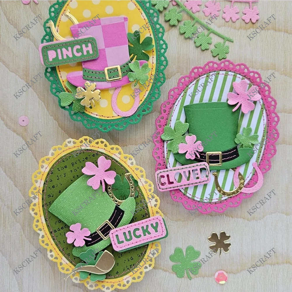 KSCRAFT Truck St. Patricks Day Add On Metal Cutting Dies Stencils for DIY Scrapbooking Decorative Embossing DIY Paper Cards