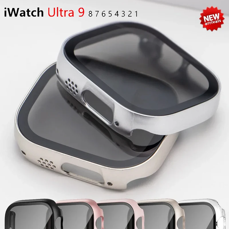 

Screen Protector for Apple Watch ultra 2 case 49mm Anti-Spy Tempered Glass Cover iWatch serie 9 8 SE 7 6 5 4 44mm 40mm 45mm 41mm