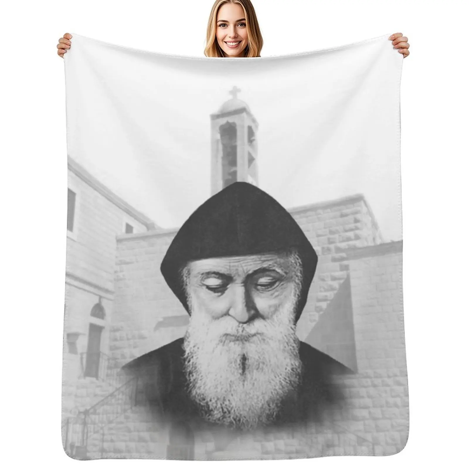 Saint Charbel Throw Blanket Sofa Soft bed plaid Moving Thermals For Travel Blankets For Baby Blankets
