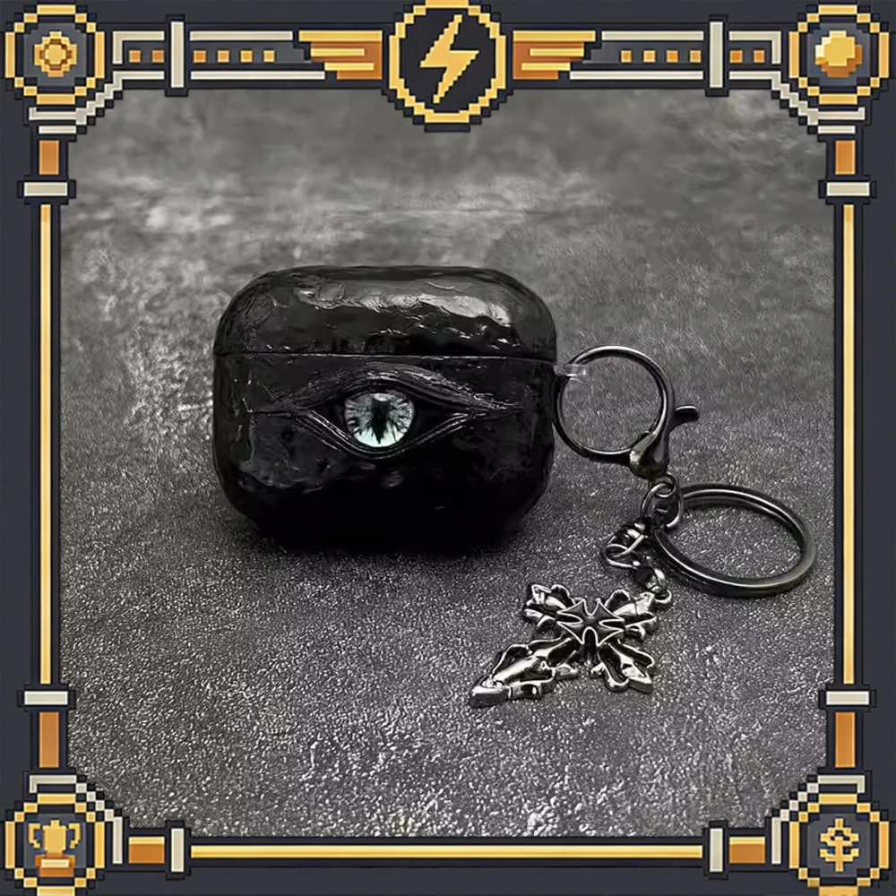 The Third Eye Cthulhu Geometric Earphone Case For AirPods 4 Luminous Hand-made Earphone Protective Case Pc Accessories Gifts