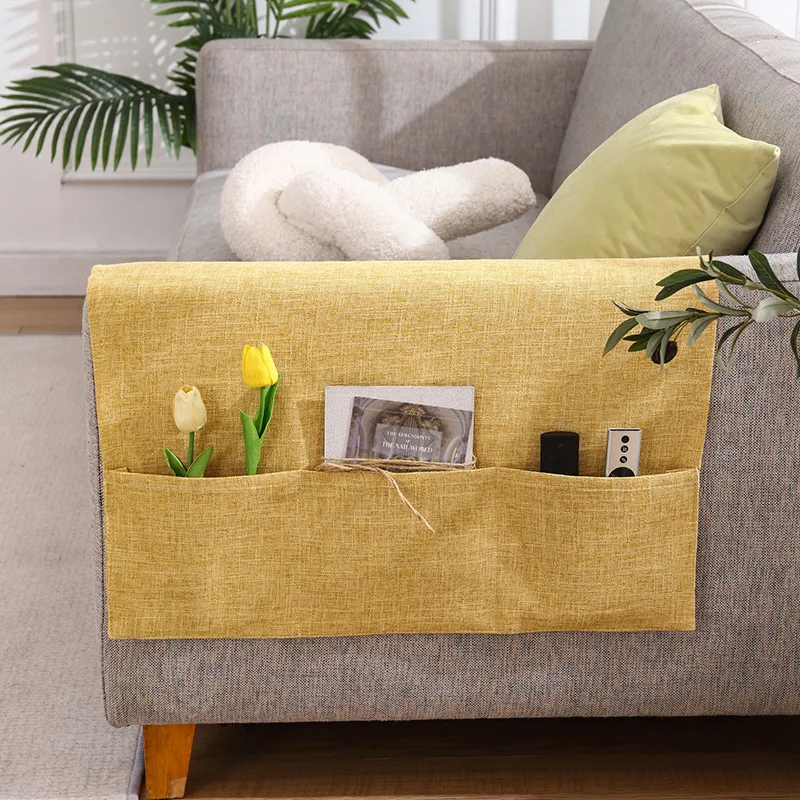 Sofa Armrest Organizer Pouch Sofa Cover Side Pockets For Storage Home Hanging Organizer Magazine Books Snacks Remote Control