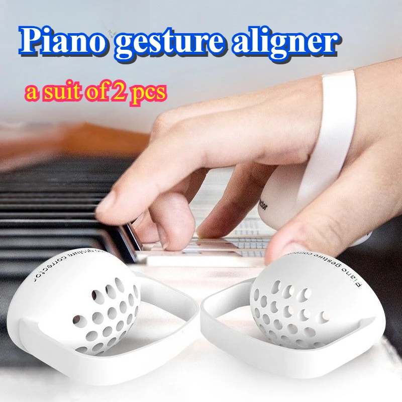 

Piano gesture aligner, finger trainer for beginners and children, anti-collapse hand ventilation hole design, elastic wristband