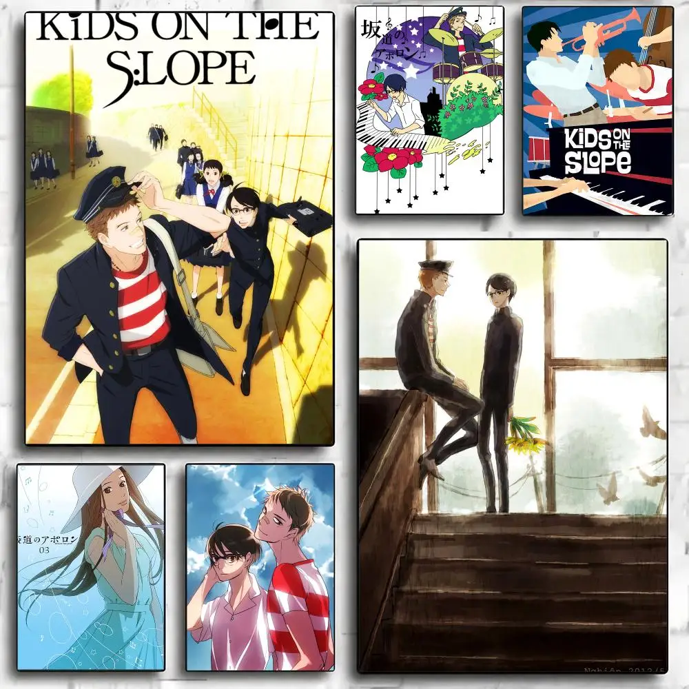 anime K-Kids on the Slope-E Poster Minimalist Wall Sticker for Cafe Office Bar Home Decor and Gift