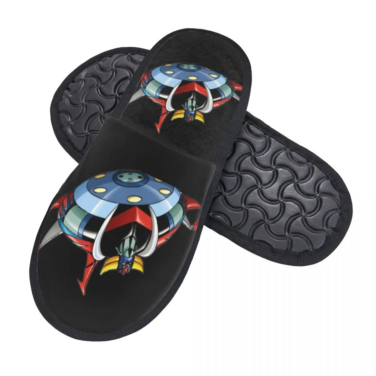 Custom UFO Robot G-Grendizers Goldrake Soft Memory Foam House Slippers Women Anime Manga Comfy Warm Anti-skid Sole Slipper