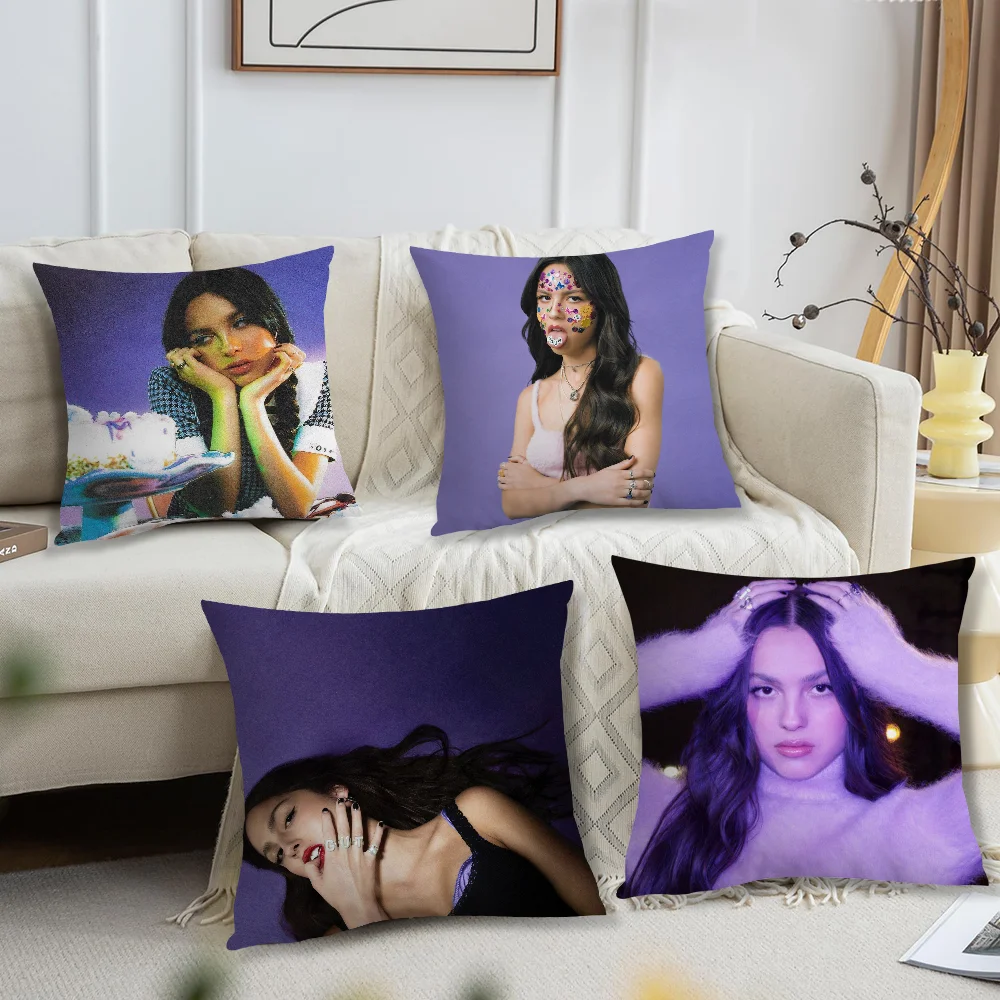 Singer O-Olivia Guts R-Rodrigo Pillow Case Living Room Sofa Cushion Cover Suitable For Home Bedroom Room Decoration